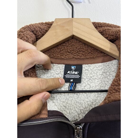 Kuhl Prism Sherpa Fleece Full Zip Jacket M Outdoors Gorpcore 90s Camping Travel - Picture 6 of 16